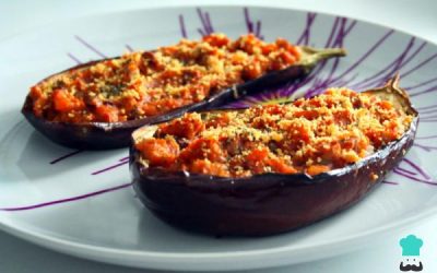 Berenjenas rellenas de verdura al horno