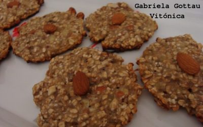 Cookies de avena, plátano y almendras. Receta saludable
