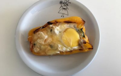 Pimiento relleno con pollo