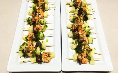 Pinchos de langostinos
