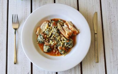 Malfatti de espinaca y ricota