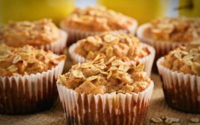 Muffins de avena y manzana