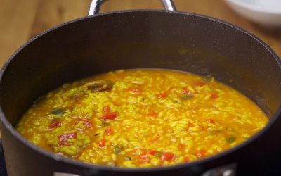 Arroz caldozo con pollo