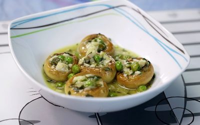 Champiñones en salsa verde