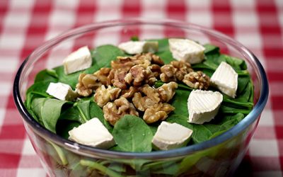 Ensalada de espinaca y nueces
