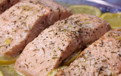 Salmon al horno con limón