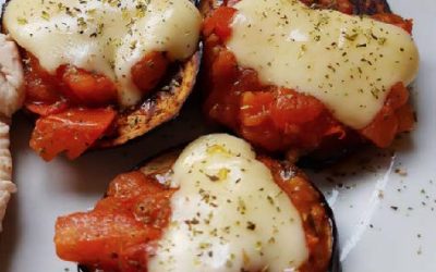 Mini pizzas de berenjenas